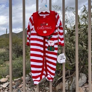 Koalakids NWT 2Pc Boys/Girls My 1St Christmas Size 3-6Mos Color Red, White